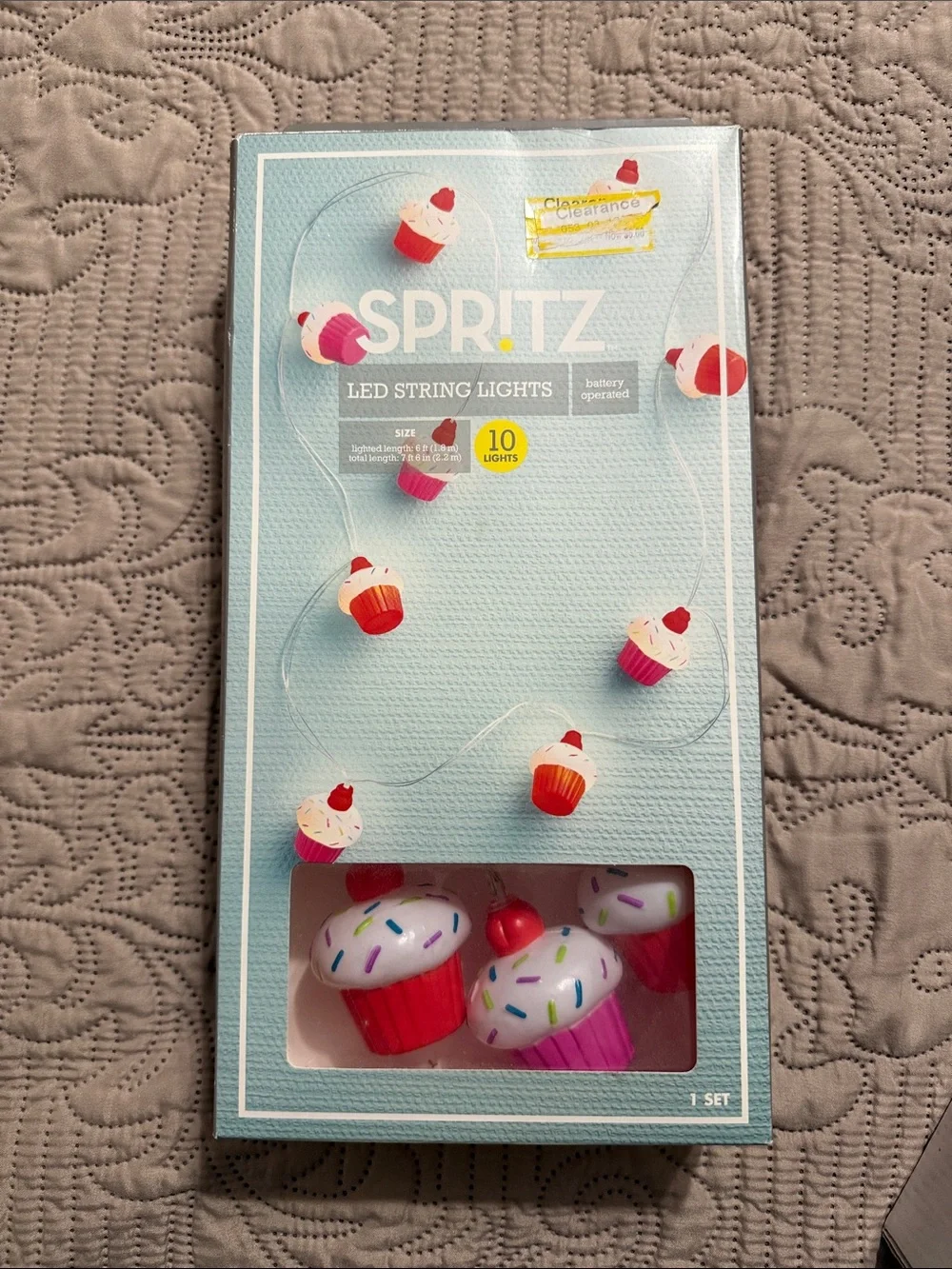 Spritz Red, Pink & White Cupcake LED String Lights